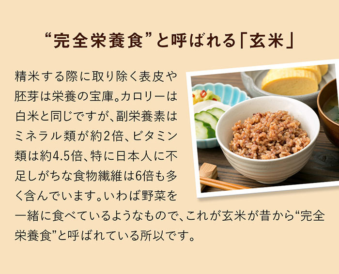 完全栄養食と呼ばれる玄米