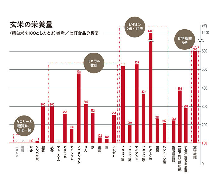 玄米の栄養量